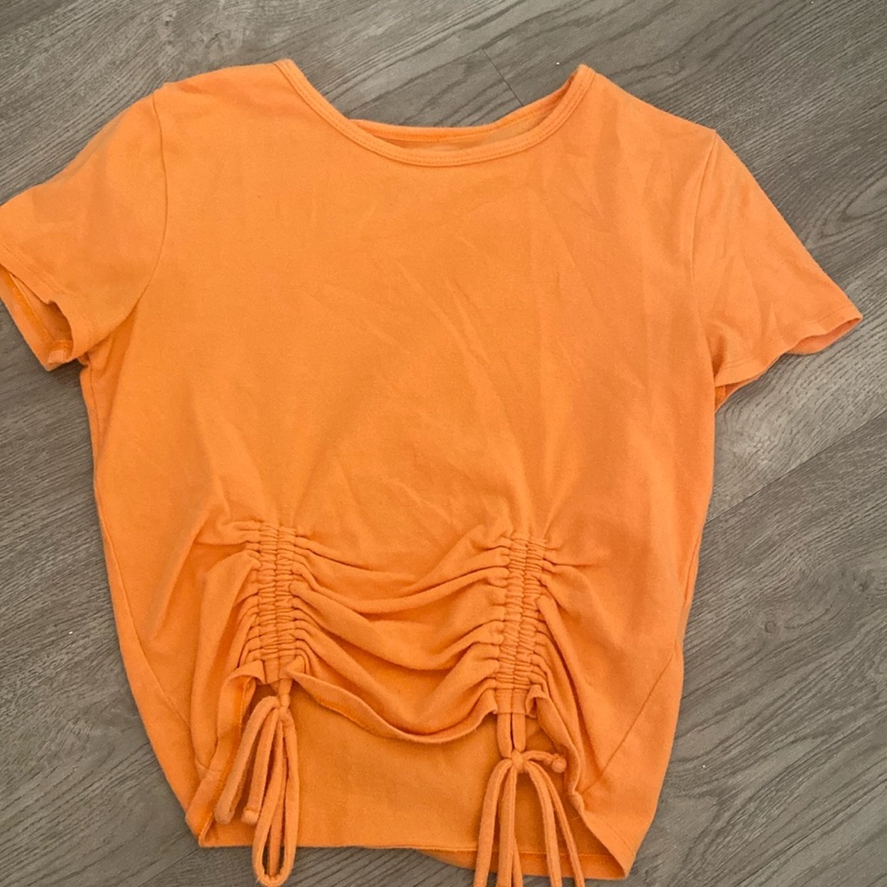 Hollister orange bow shirt size small